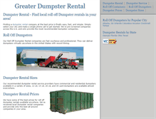 Tablet Screenshot of greaterdumpsterrental.com